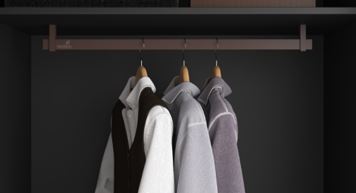 Stainless Steel Cupboard from Blum with hanging rod