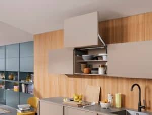 Modular Kitchens with Acryallic shutters and Liftup with straight up opening
